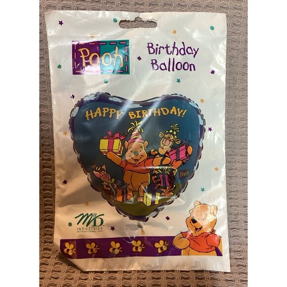 Pooh Large Self Sealing Helium Balloons Happy Birthday & Get Well Eyeore Made US - Picture 2 of 9